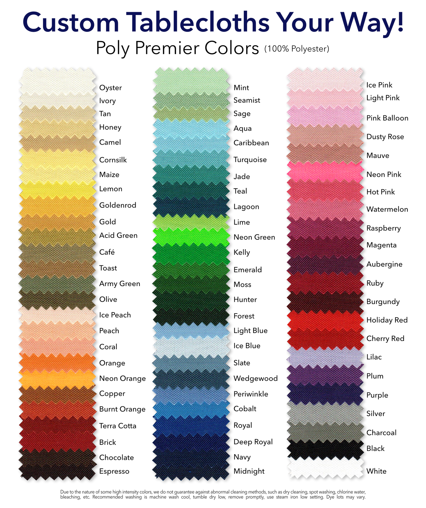 Custom Tablecloths Your Way!